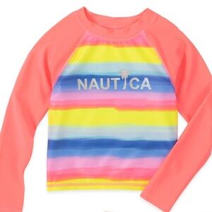 Nautica Kids Swim Shirt - Pink and Multicolor